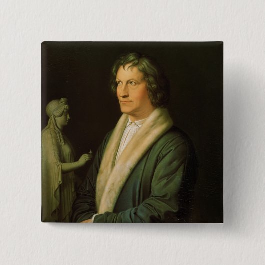 彫刻家のバーテルThorvaldsenポートレート 缶バッジ (正面)