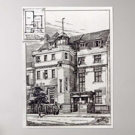 彫刻家スタジオ， 1892 ポスター (正面)