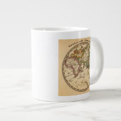 彫刻東半球の地図 ジャンボコーヒーマグカップ (正面右)