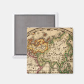 彫刻東半球の地図 マグネット (正面/裏面)