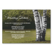 彫刻樺の木ツリーウェディングレセプション+ホテルカード テーブルナンバー (正面)