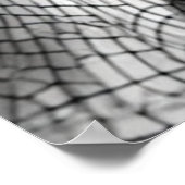 彫刻的モザイク波： 3D幾何学的タイリング ポスター (角)