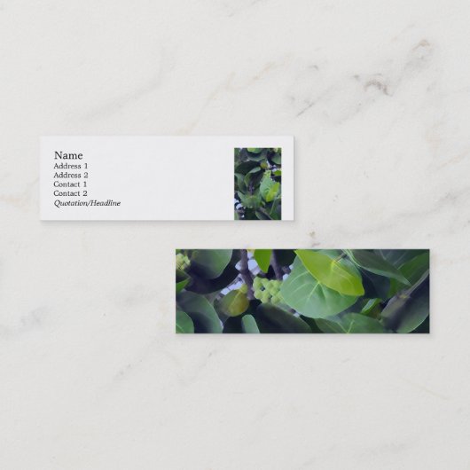 彫刻的葉 スキニー名刺 (正面/裏面)