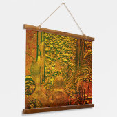 彫刻秋グルズとトウモロコシの自然アート 吊り下げ型タペストリー (傾斜あり)