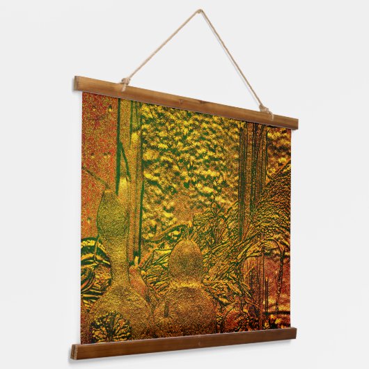 彫刻秋グルズとトウモロコシの自然アート 吊り下げ型タペストリー (傾斜あり)