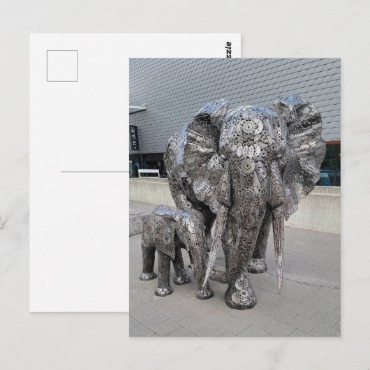 彫刻象 ポストカード (正面/裏面)