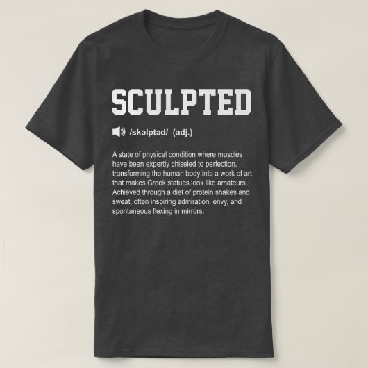 彫刻辞書おもしろい体操の意味 Tシャツ (デザイン正面)