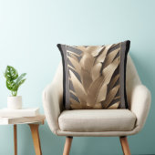 彫刻金属バナナの葉 – 装飾用クッション クッション (椅子)