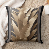 彫刻金属バナナの葉 – 装飾用クッション クッション (ブランケット)