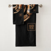 彫刻銅コイ魚タオル バスタオルセット (インサイチュ)