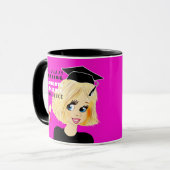 彫刻院卒業生ギフト女性金髪ボブ髪 マグカップ (正面左)