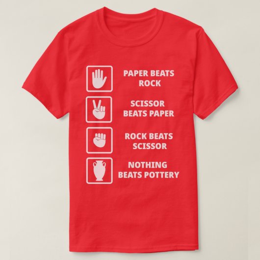 彫刻陶器手作おもしろいり Tシャツ (デザイン正面)