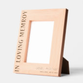 彫刻「愛する記憶の中」記念写真枠 レーザー彫刻フレーム (左)