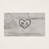 彫刻Sweetheartシャワーギフトレジストリ挿入カード (裏面)