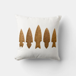 彫素朴り矢頭枕 クッション