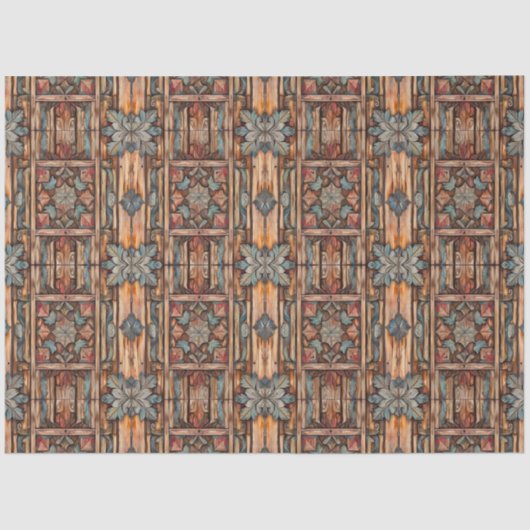 彫素朴フェイクり木材の切り離 薄葉紙 (正面)