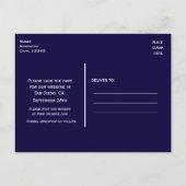 彫素朴刻された木ハート救日付はがき 案内ポストカード (裏面)