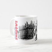 影から吸い取る コーヒーマグカップ (正面左)