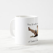 影がある女性ブッククラブのマグ コーヒーマグカップ (正面左)