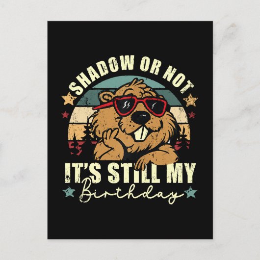 影がどうであれ、今日は私の誕生日 ポストカード (正面)