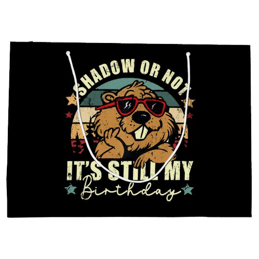 影でも私の誕生日でもない ラージペーパーバッグ (裏面)
