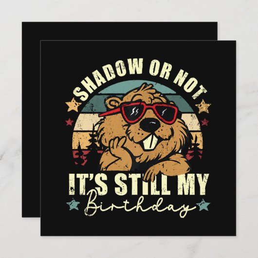 影でも私の誕生日でもない 招待状 (正面/裏面)