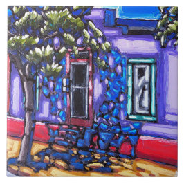 "影で覆われた戸口、チューソンのバリオ"のタイル タイル