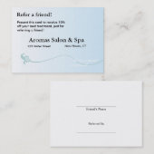 影で覆われた青い背景が付いている紹介カード 紹介カード (正面/裏面)