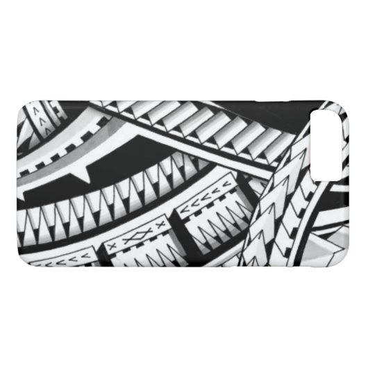 影で覆われたSamoan刺激を受けたな入れ墨 Case-Mate iPhoneケース (裏面(横))