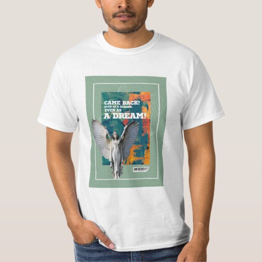 影として戻ってきた 詩的な引用Tシャツ Tシャツ (正面)
