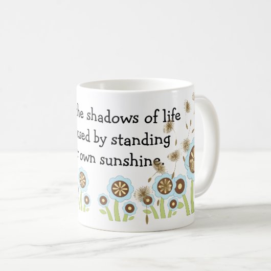 影と光 – 前向き引用文 コーヒーマグカップ (正面右)