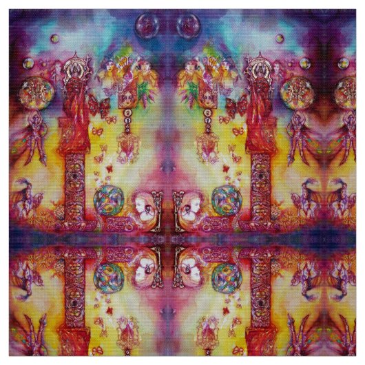 影と失った妖精と蝶の庭 ファブリック (見本)