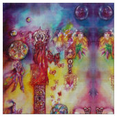 影と失った妖精と蝶の庭 ファブリック (クローズアップ)