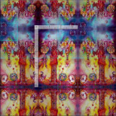 影と失った妖精と蝶の庭 ファブリック (タイル)