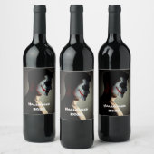 影と強さ – ハロウィーン2025ワインラベル ワインラベル (ボトル)