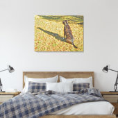 影と彼の犬のキャンバスアート キャンバスプリント (インサイチュ (寝室))