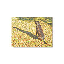 影と彼の犬のキャンバスアート