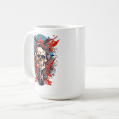 影と音から爆発する炎嵐Tシャツ コーヒーマグカップ (正面左)