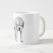 影に刻まれた ジャンボコーヒーマグカップ (正面右)