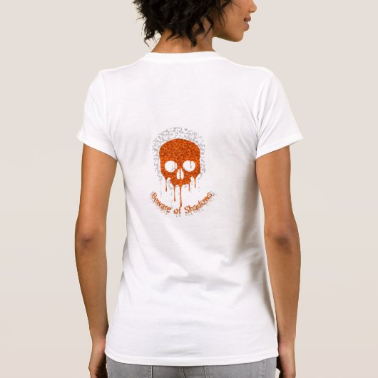 影に注意 – スカル Tシャツ (裏面)