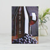 影に赤い葡萄酒のテイスティング 招待状 (スタンド正面)
