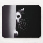 影に隠れている猫 マウスパッド (正面)