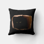 影に隠れる猫 クッション (裏面)