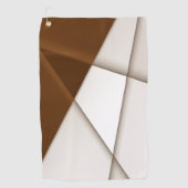 影のある傾斜ベージュ三角形、滑らかなスタイル ゴルフタオル (正面)