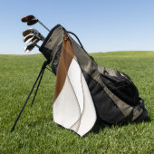 影のある傾斜ベージュ三角形、滑らかなスタイル ゴルフタオル (グリーン)