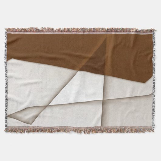 影のある傾斜ベージュ三角形、滑らかなスタイル スローブランケット (正面)