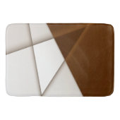 影のある傾斜ベージュ三角形、滑らかなスタイル バスマット (正面)