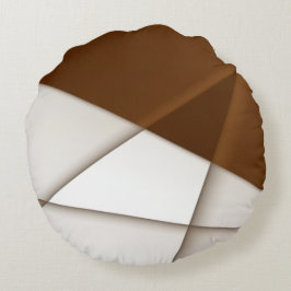 影のある傾斜ベージュ三角形、滑らかなスタイル ラウンドクッション