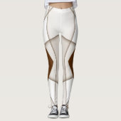 影のある傾斜ベージュ三角形、滑らかなスタイル レギンス (正面)