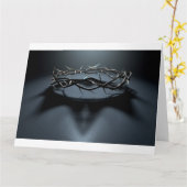 影のある棘の王室の冠 カード (黄色い花)